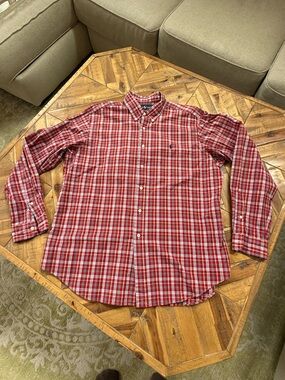 Polo by Ralph Lauren Red White Plaid Long-Sleeve Button-Down Shirt